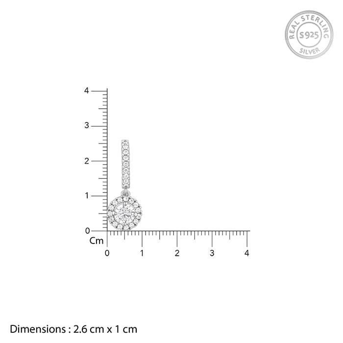 925 Silver Zircon Drizzle Drop Earrings : ER0150