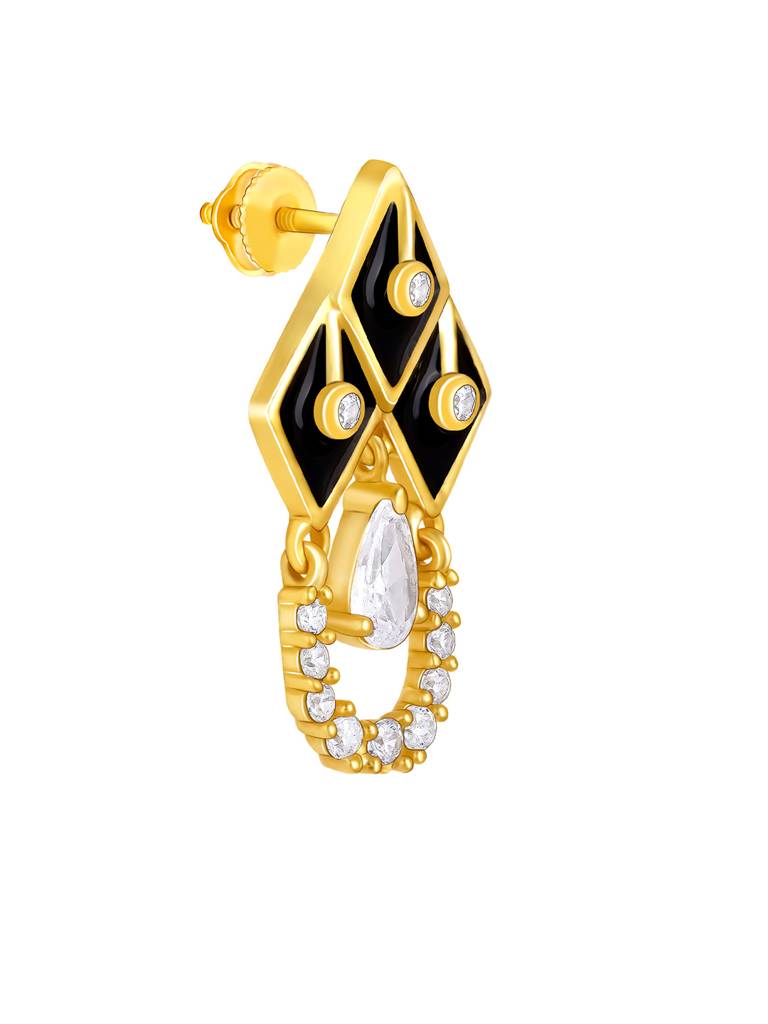 GIVA 925 Sterling Silver Golden Imperial Dangling Earrings