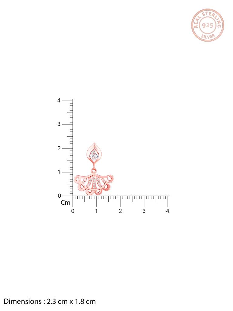 GIVA 925 Sterling Silver Rose Gold Diya Inspired Earrings
