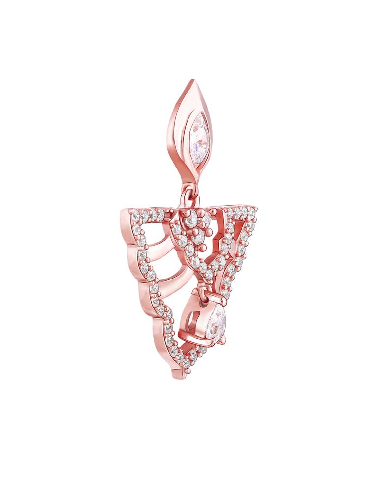 GIVA 925 Sterling Silver Rose Gold Festive Earrings