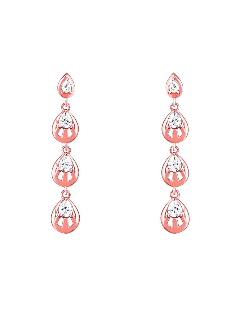 GIVA 925 Sterling Silver Rose Gold Paradise Love Earrings