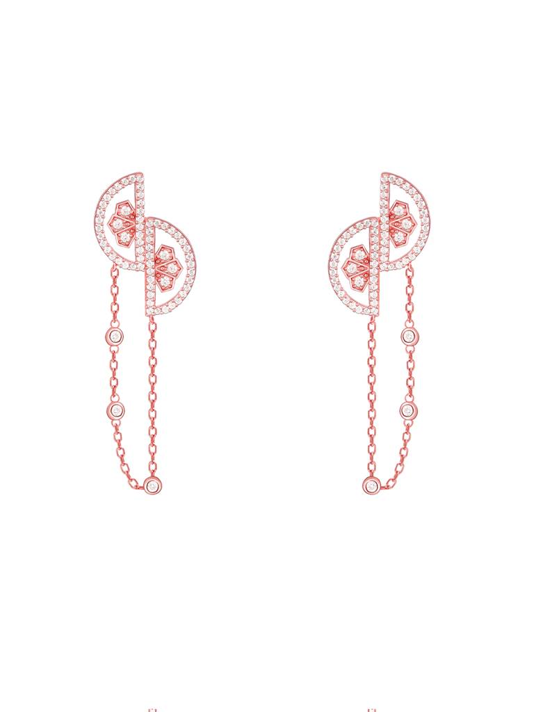 GIVA 925 Sterling Silver Rose Gold Dreamy Dangling Earrings