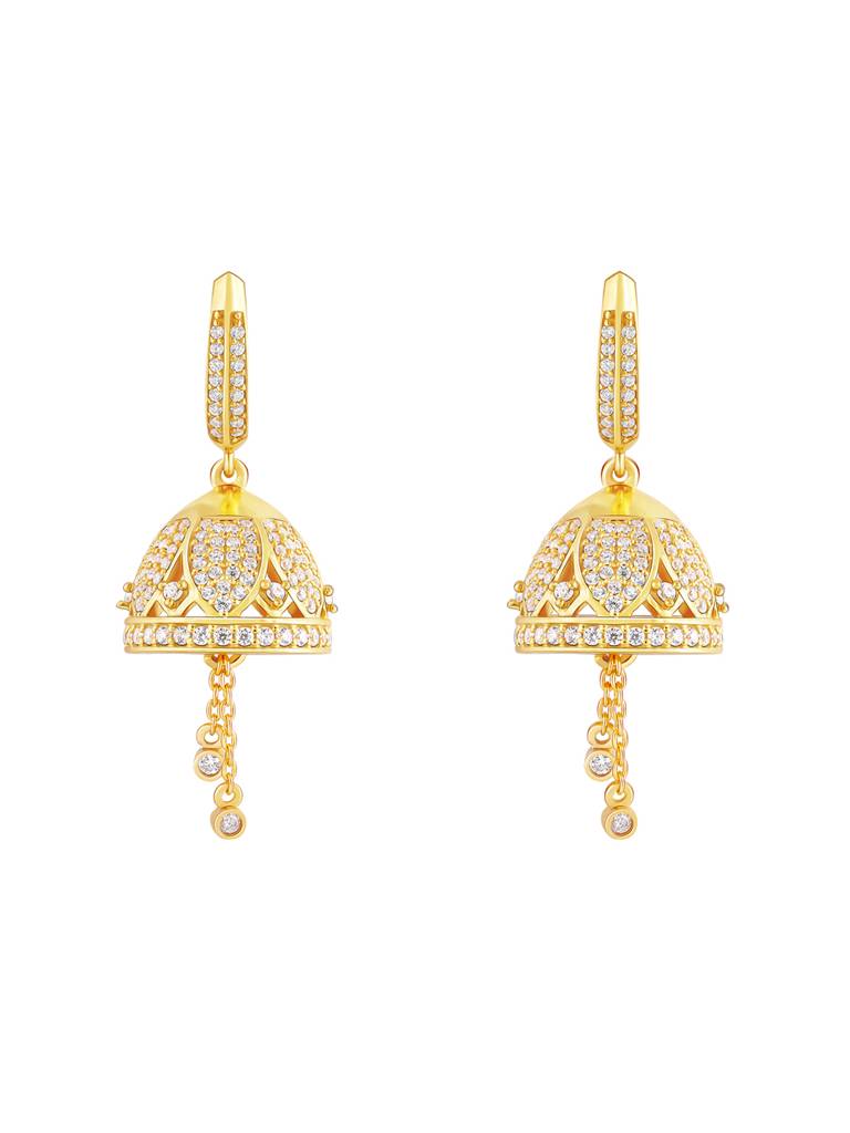 GIVA 925 Sterling Silver Golden Leaf Bali Earrings