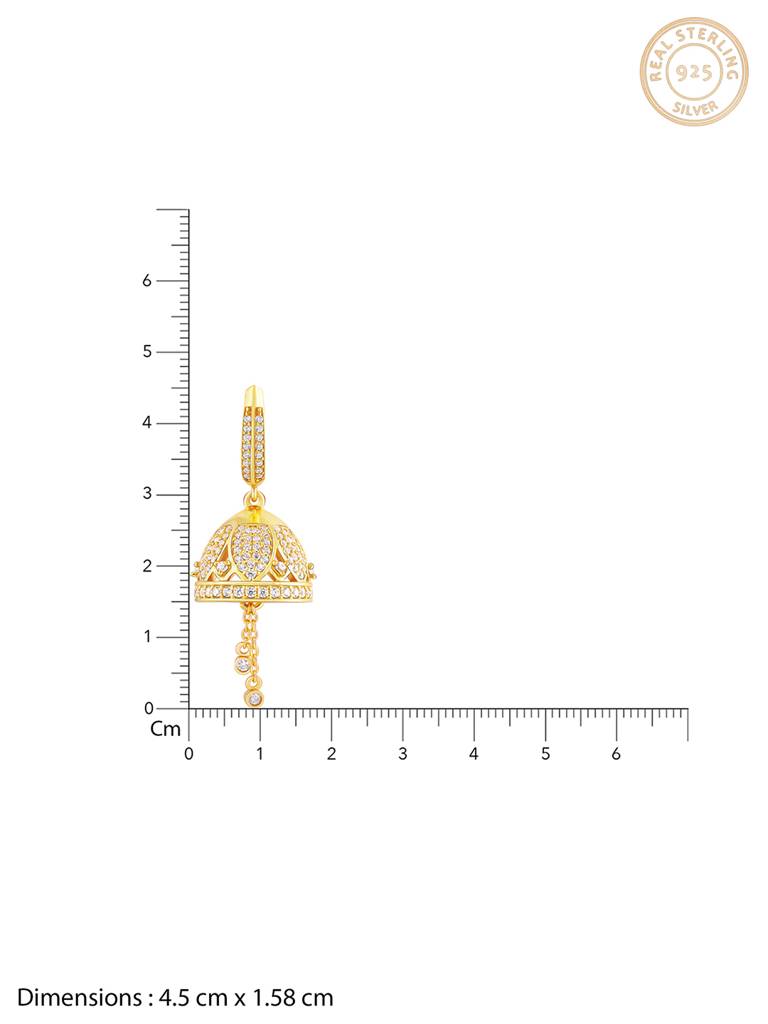 GIVA 925 Sterling Silver Golden Leaf Bali Earrings