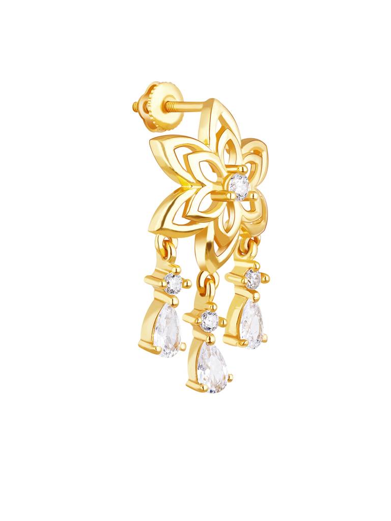 GIVA 925 Sterling Silver Golden Cheer Up Flower Earrings