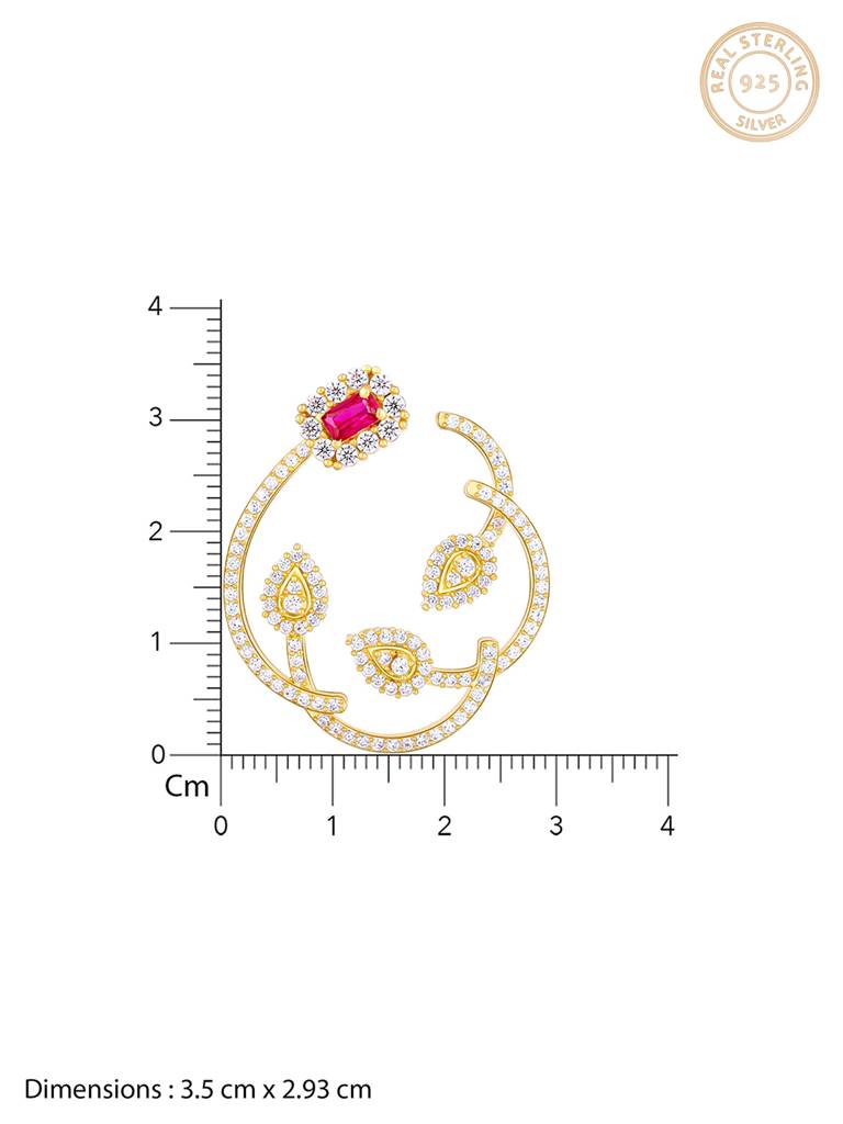 GIVA 925 Sterling Silver Golden Sparkly Floral Earrings