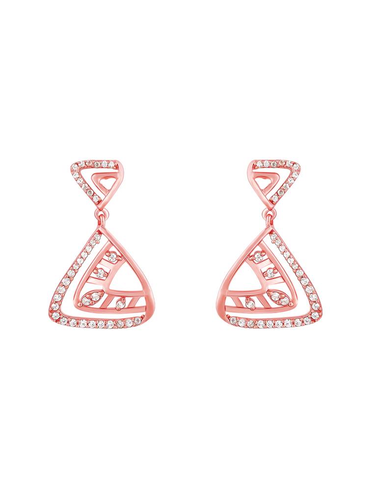GIVA 925 Sterling Silver Rose Gold Eternal Earrings