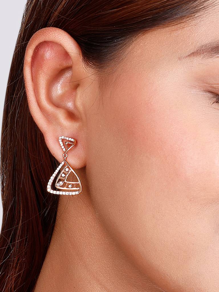 GIVA 925 Sterling Silver Rose Gold Eternal Earrings