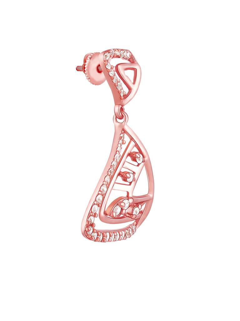 GIVA 925 Sterling Silver Rose Gold Eternal Earrings