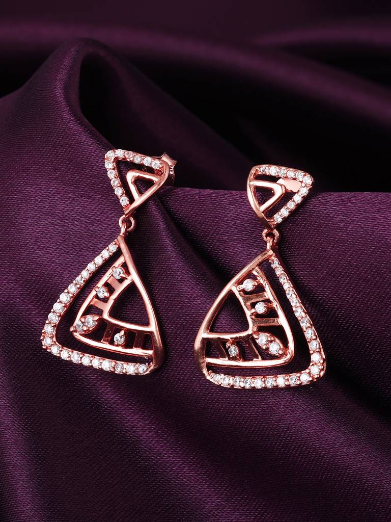 GIVA 925 Sterling Silver Rose Gold Eternal Earrings