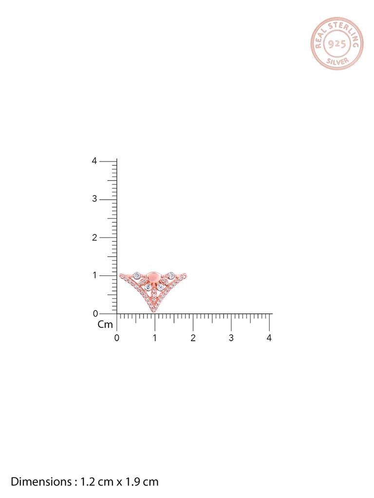 GIVA 925 Sterling Silver Rose Gold Love Story Stud Earrings