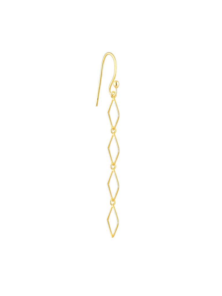 Giva 925 Sterling Silver Golden Connect With Me Earrings