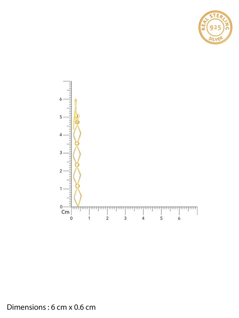 Giva 925 Sterling Silver Golden Connect With Me Earrings