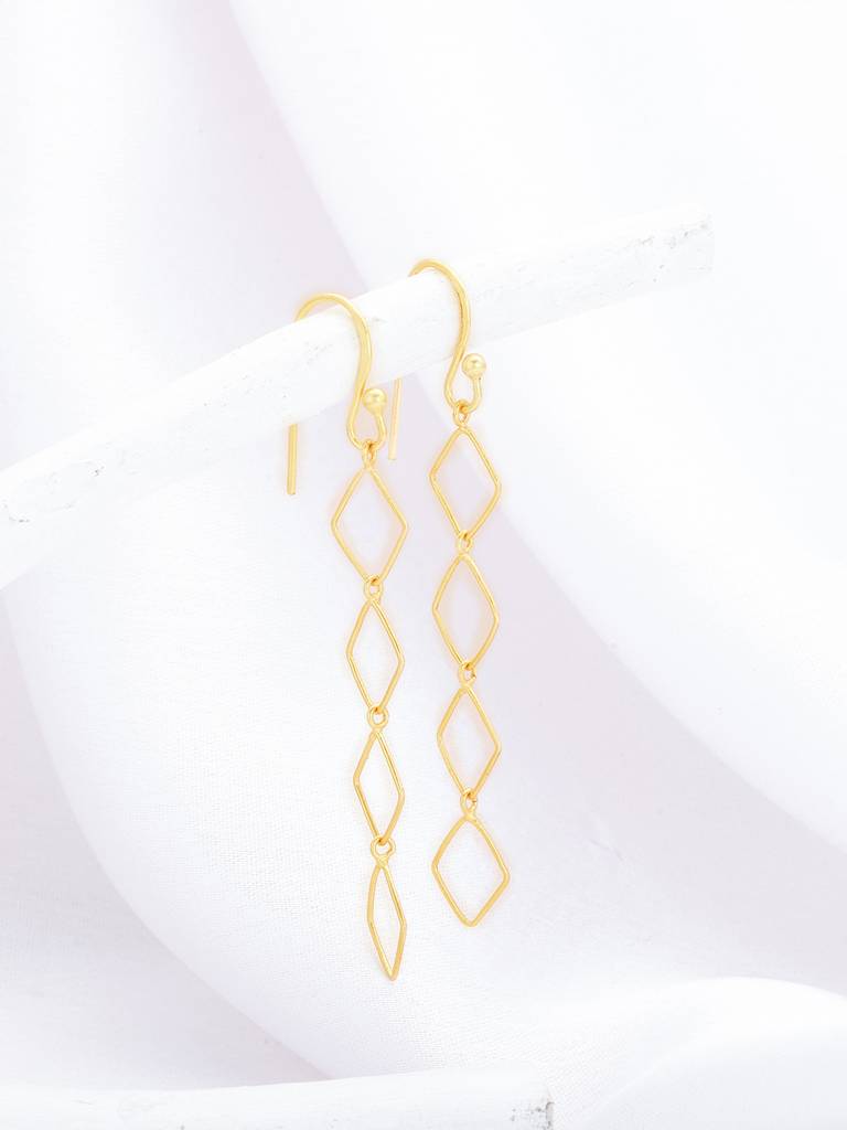 Giva 925 Sterling Silver Golden Connect With Me Earrings