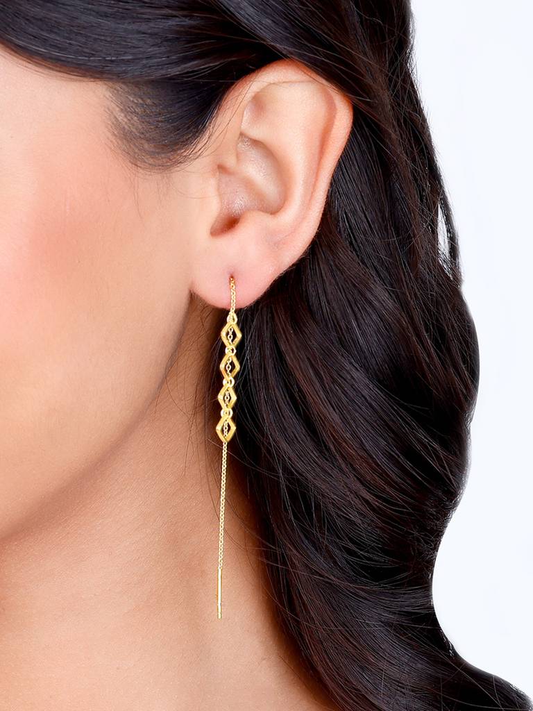 GIVA 925 Sterling Silver Golden Hanging Kite Earrings