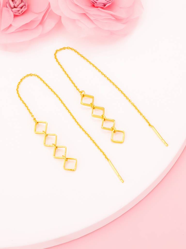 GIVA 925 Sterling Silver Golden Hanging Kite Earrings
