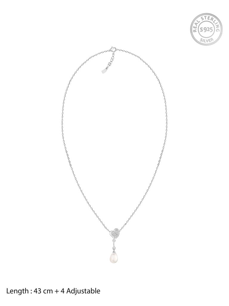 GIVA 925 Sterling Silver Sparkling Hearts and Pearl Set