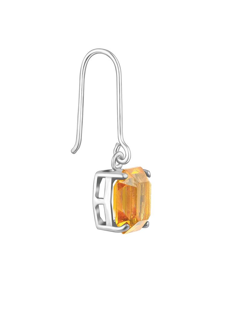 Silver Amber Drop Earrings : ER01591