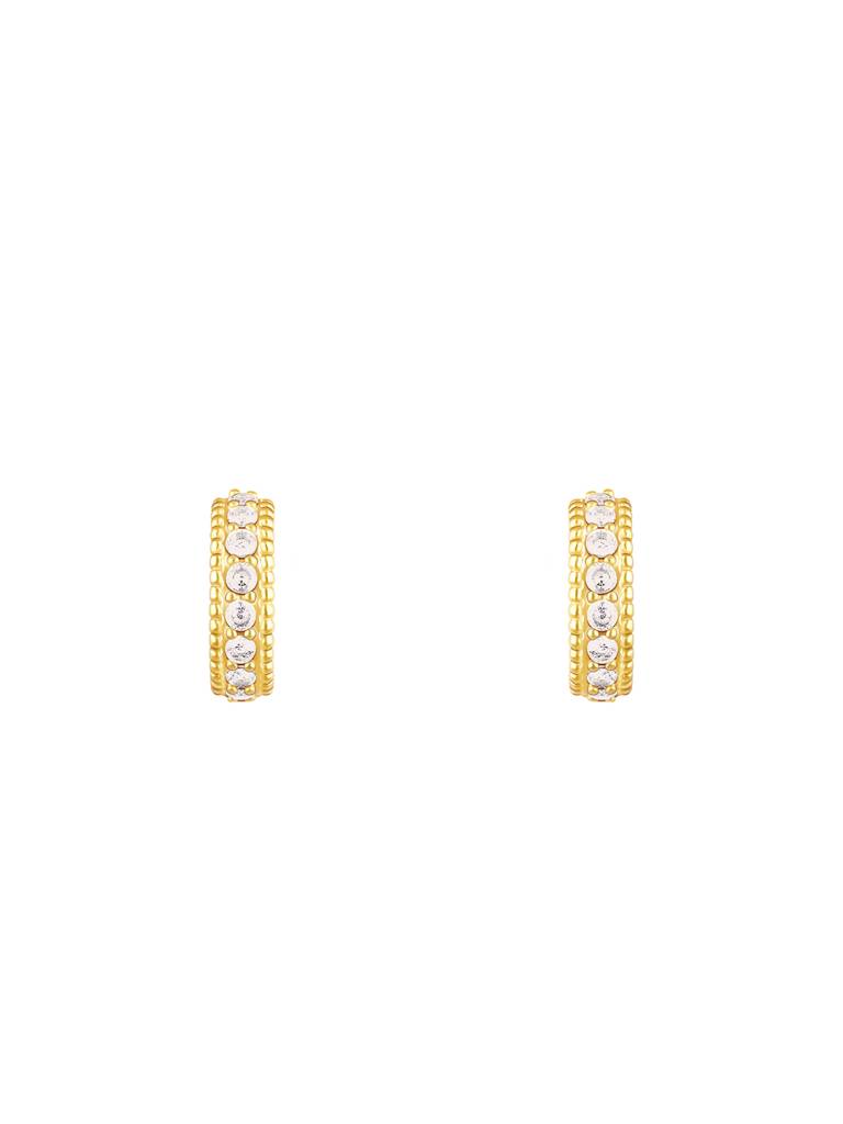 Giva 925 Silver Golden Crescent Hoop Earrings : ER01593