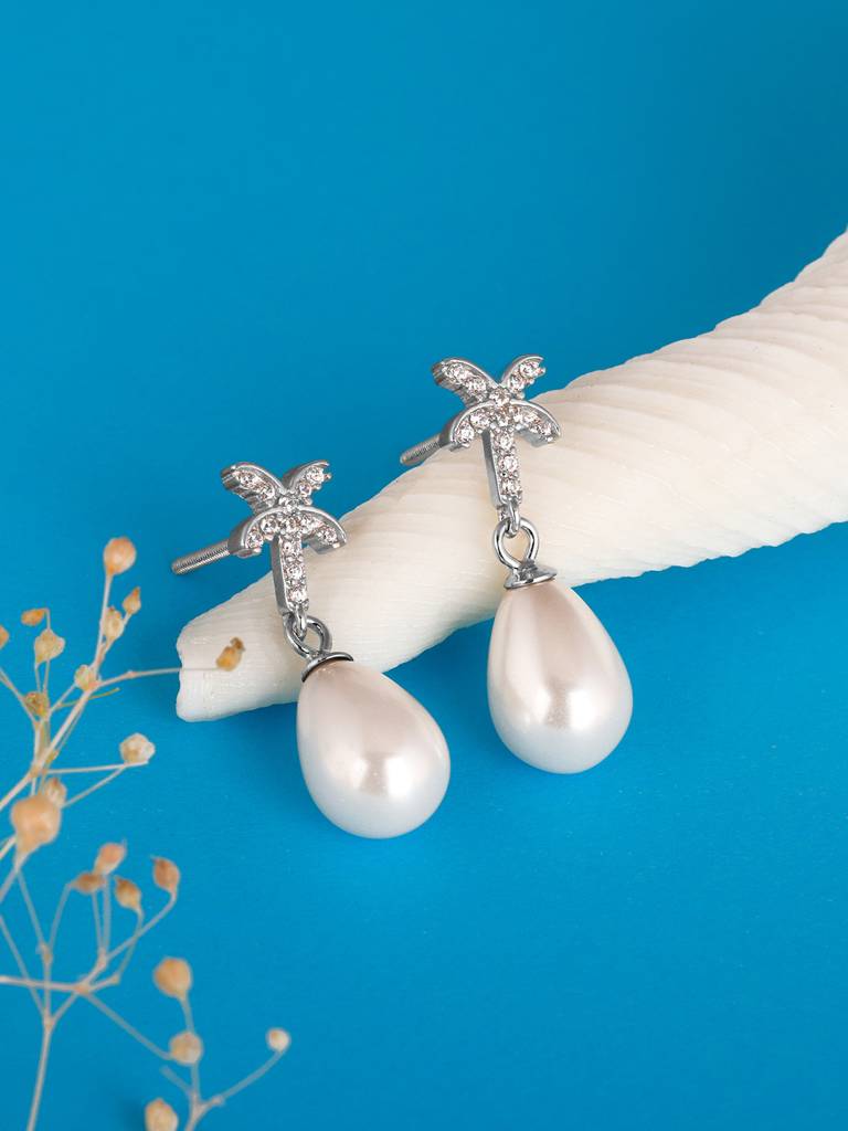 GIVA 925 Sterling Silver Coconut Tree Earrings