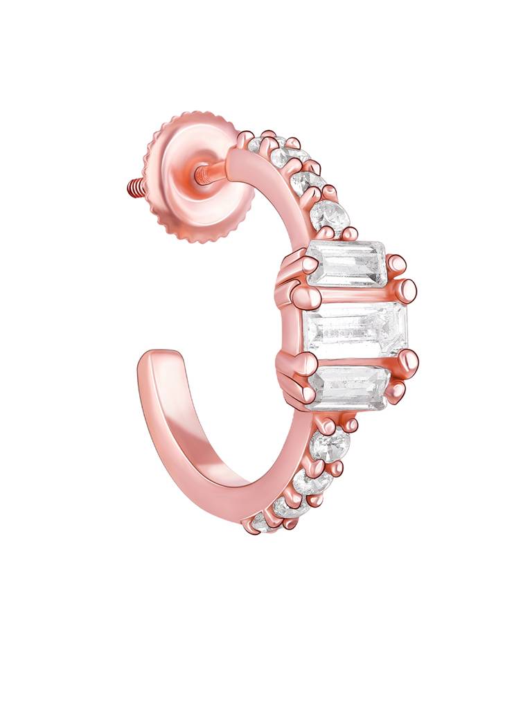 GIVA 925 Sterling Silver Rose Gold Be My Queen Earrings