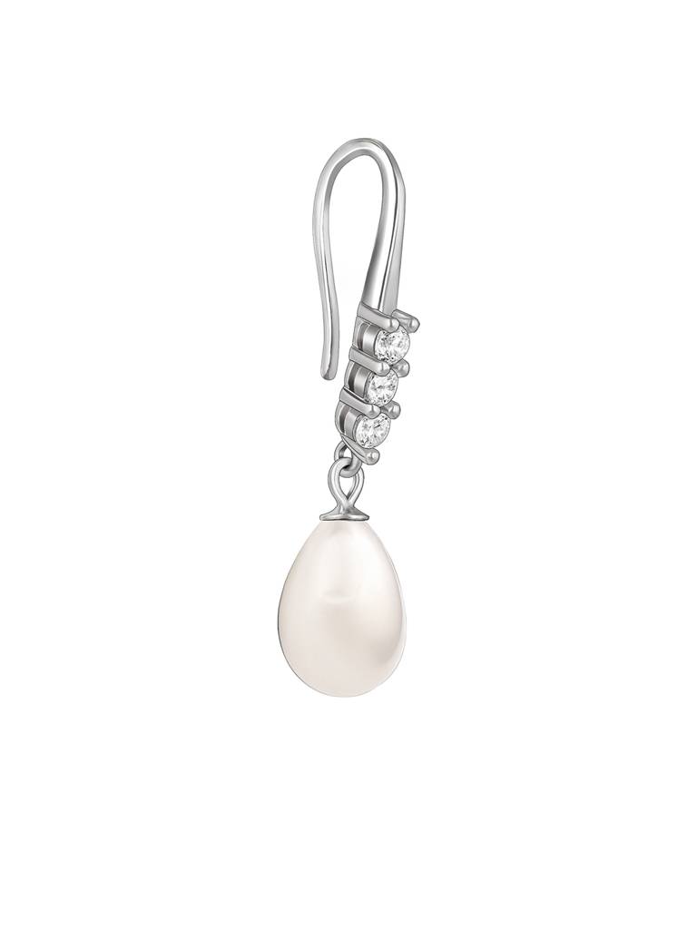GIVA 925 Sterling Silver Anushka Sharma Silver Drops of Pearl Earrings