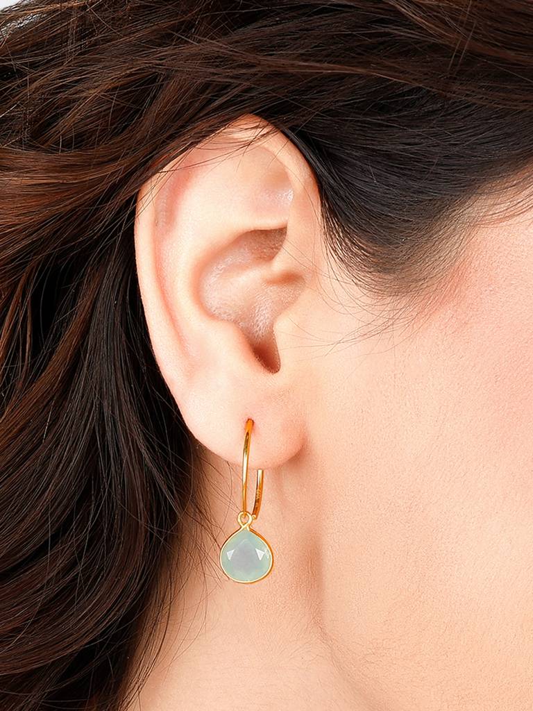 Giva 925 Sterling Silver Golden Precious Moments Earrings
