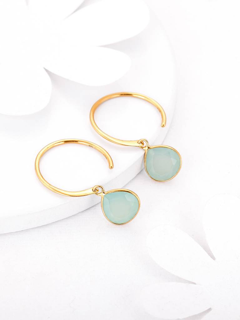 Giva 925 Sterling Silver Golden Precious Moments Earrings