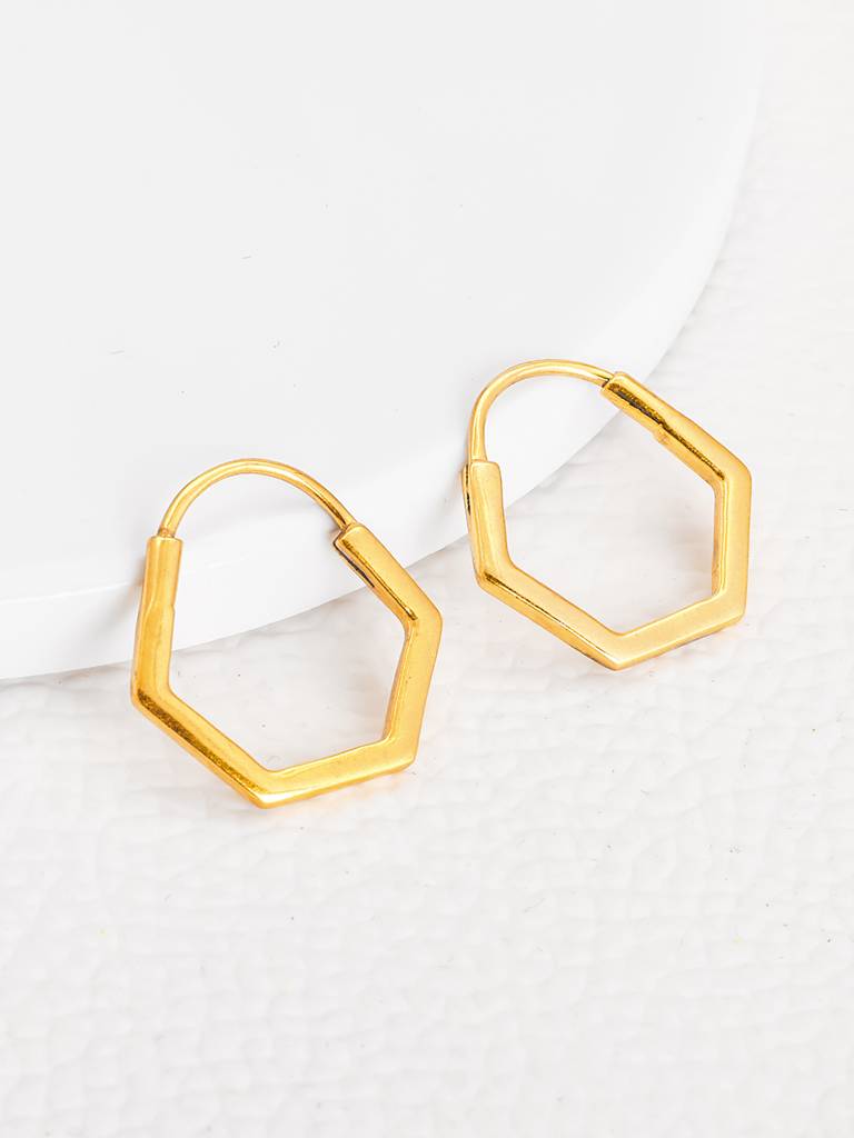 GIVA 925 Sterling Silver Golden Basket Earrings