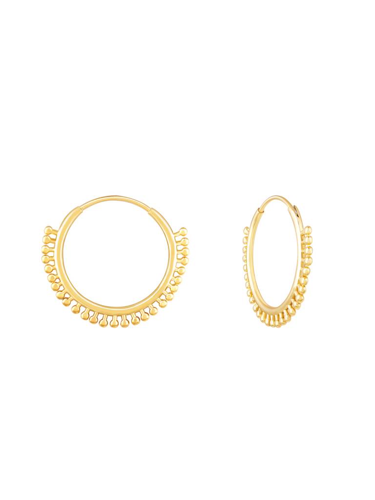 GIVA 925 Sterling Golden Classic Hoop Earrings