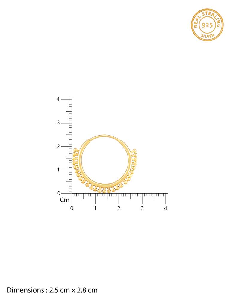 GIVA 925 Sterling Golden Classic Hoop Earrings