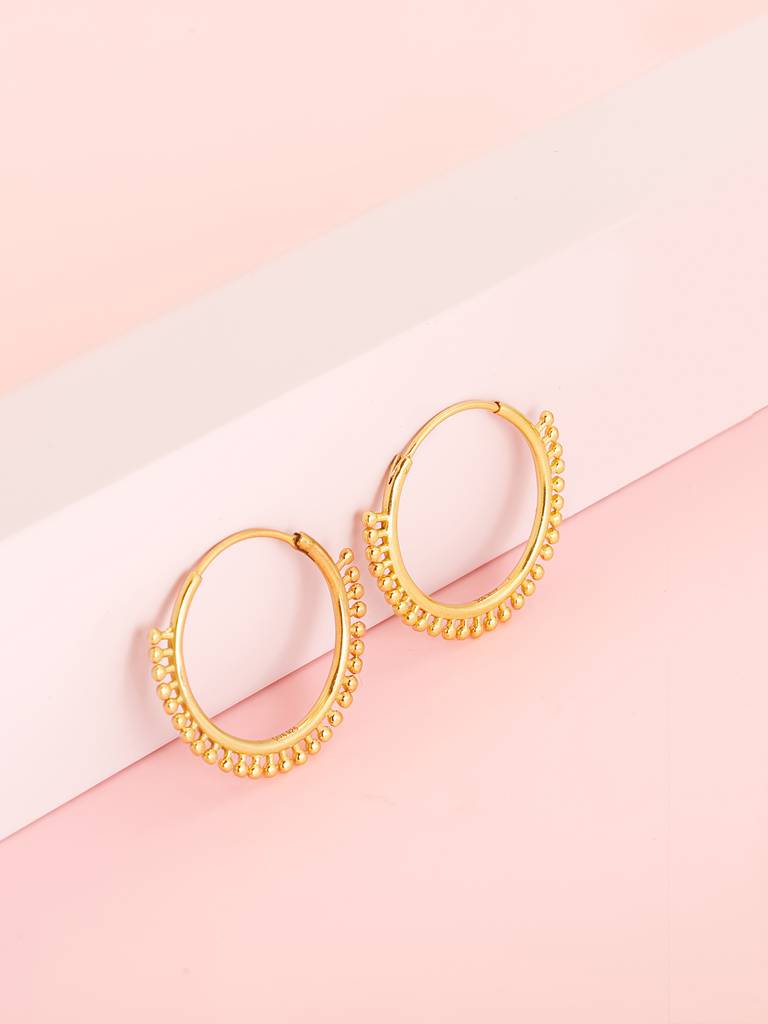 GIVA 925 Sterling Golden Classic Hoop Earrings