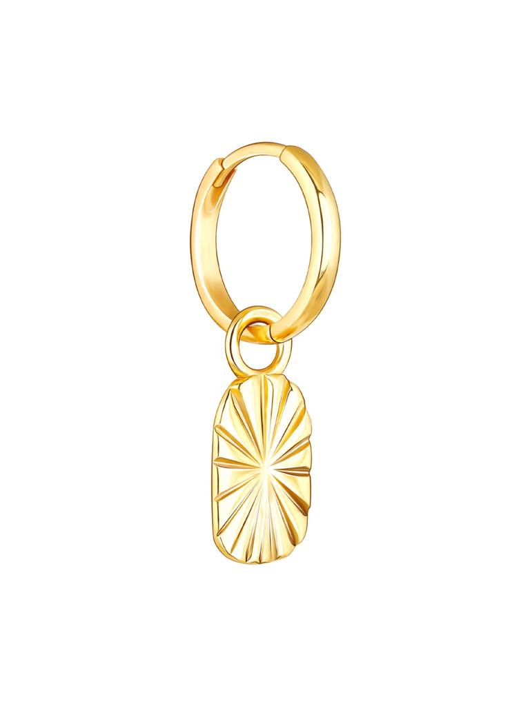 GIVA 925 Sterling Silver Golden Sunrays Hoop Earrings