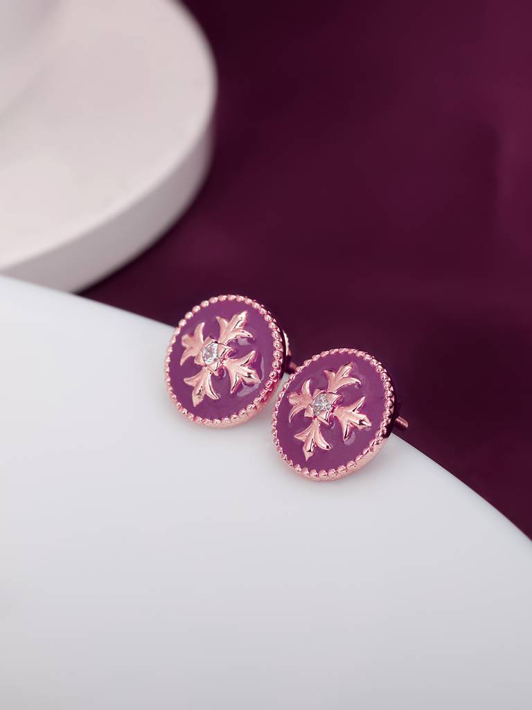 GIVA 925 Sterling Silver Rose Gold St Peters Church Art Earrings