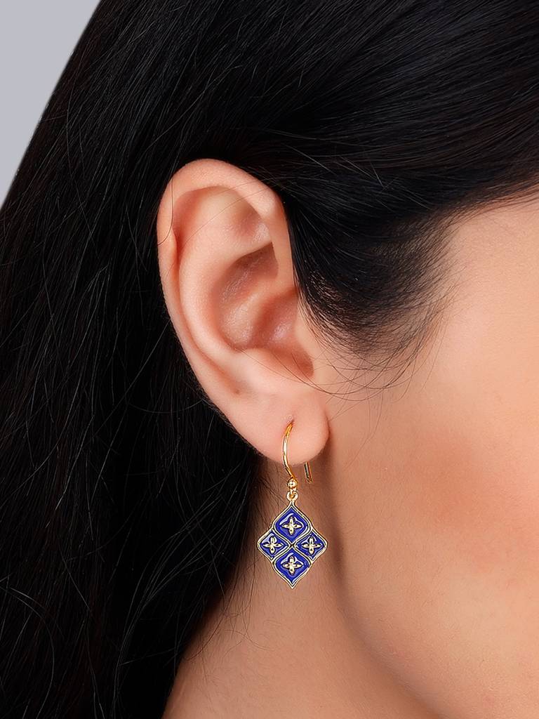 GIVA 925 Sterling Silver Golden Queens Room Lantern Earrings