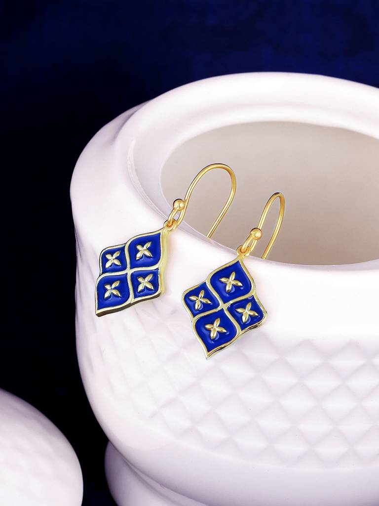 GIVA 925 Sterling Silver Golden Queens Room Lantern Earrings