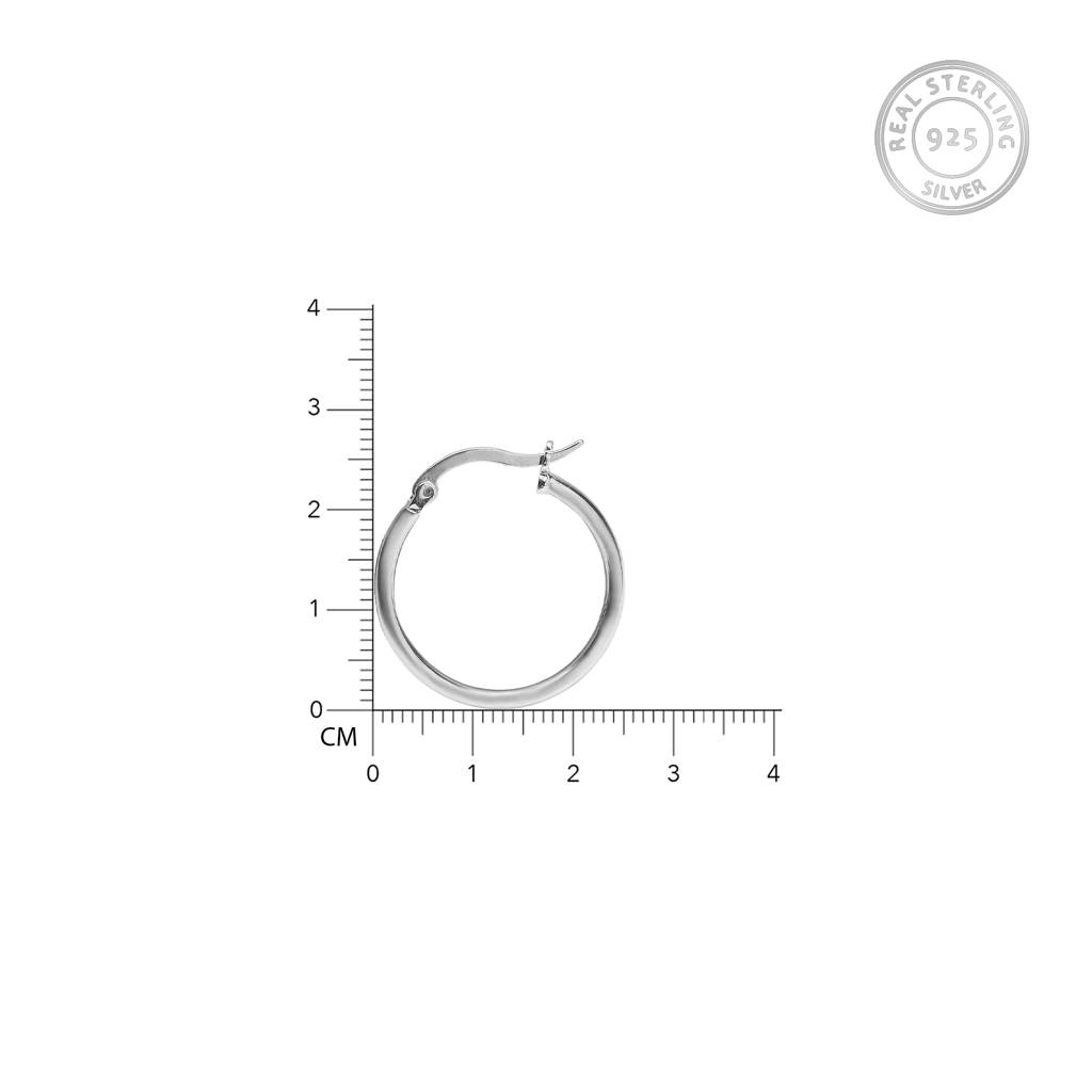 Silver Sturdy Hoop Earrings : ER0167