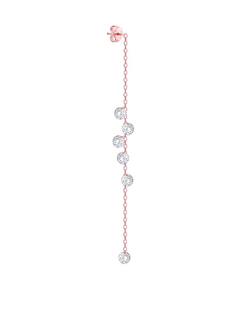 GIVA 925 Sterling Silver Rose Gold Dangling Chain Earrings