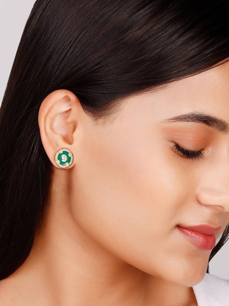 GIVA 925 Sterling Silver Golden St Peters Church Baroque Earrings