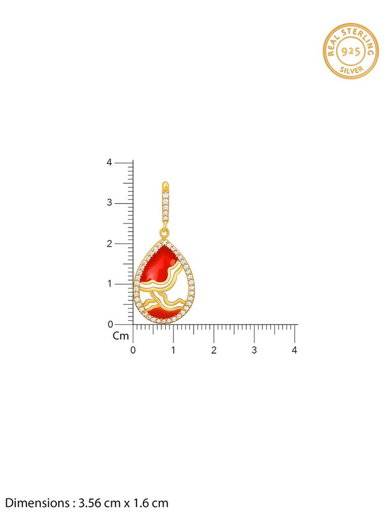 GIVA 925 Sterling Silver Golden Royal Heritage Earrings