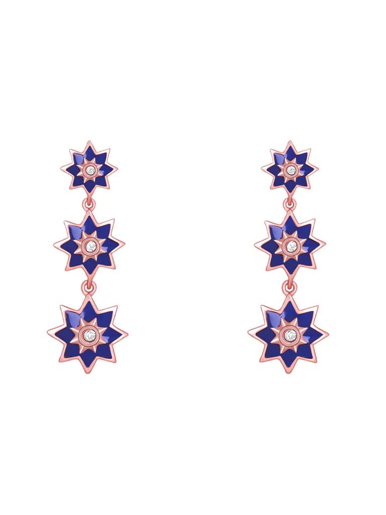 GIVA 925 Sterling Silver Rose Gold Mughal Architecture Earrings