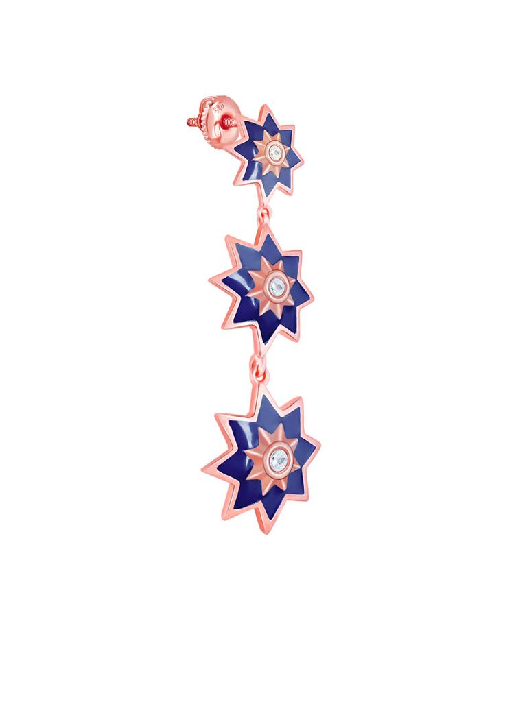 GIVA 925 Sterling Silver Rose Gold Mughal Architecture Earrings