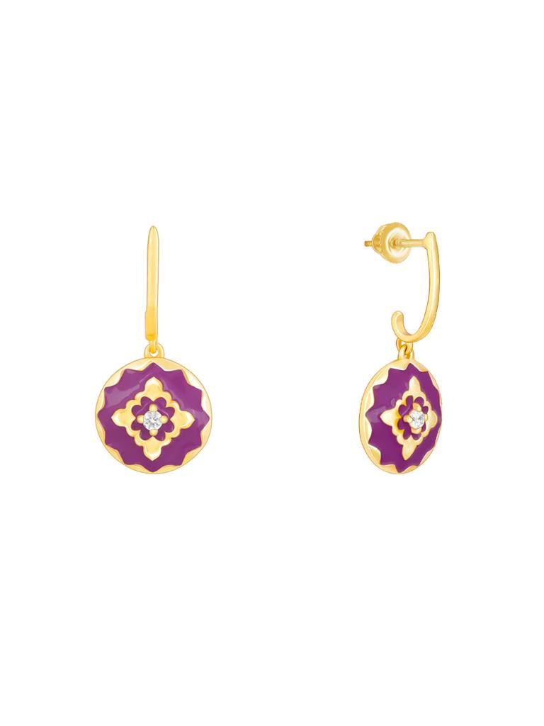 GIVA 925 Sterling Silver Golden Taj Mahal Motif Earrings