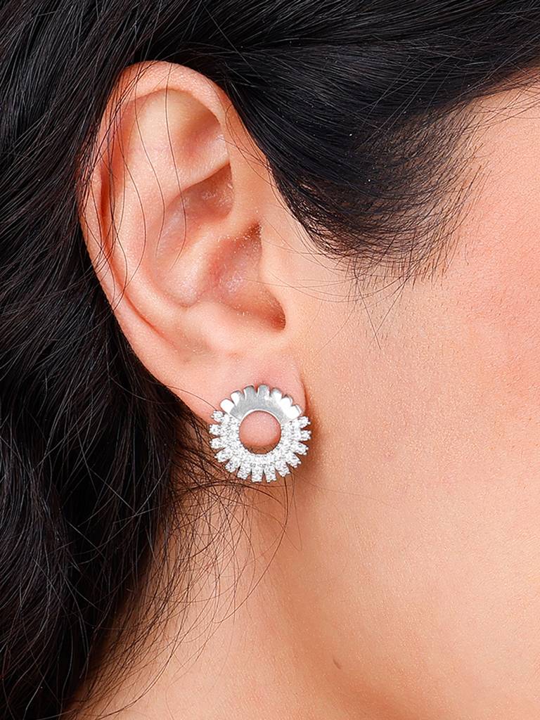 GIVA 925 Sterling Silver Zircon Wreath Earrings