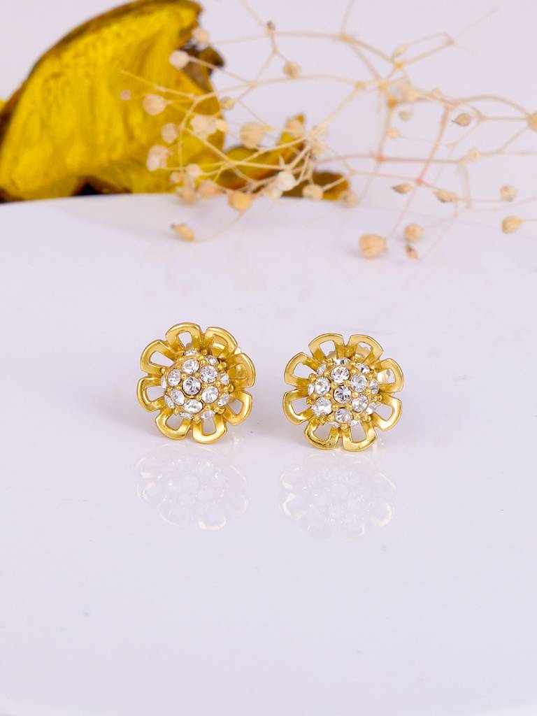 GIVA 925 Sterling Silver Golden Daisy Dream Stud Earrings