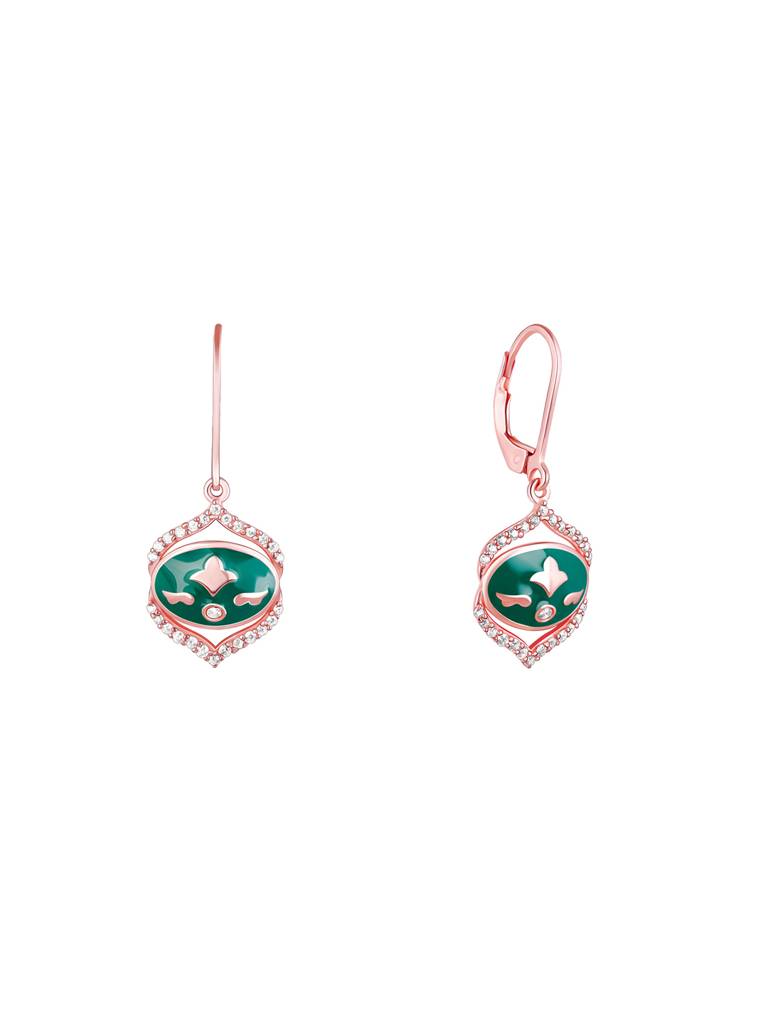 GIVA 925 Sterling Silver Rose Gold Queens Powder Room Earrings