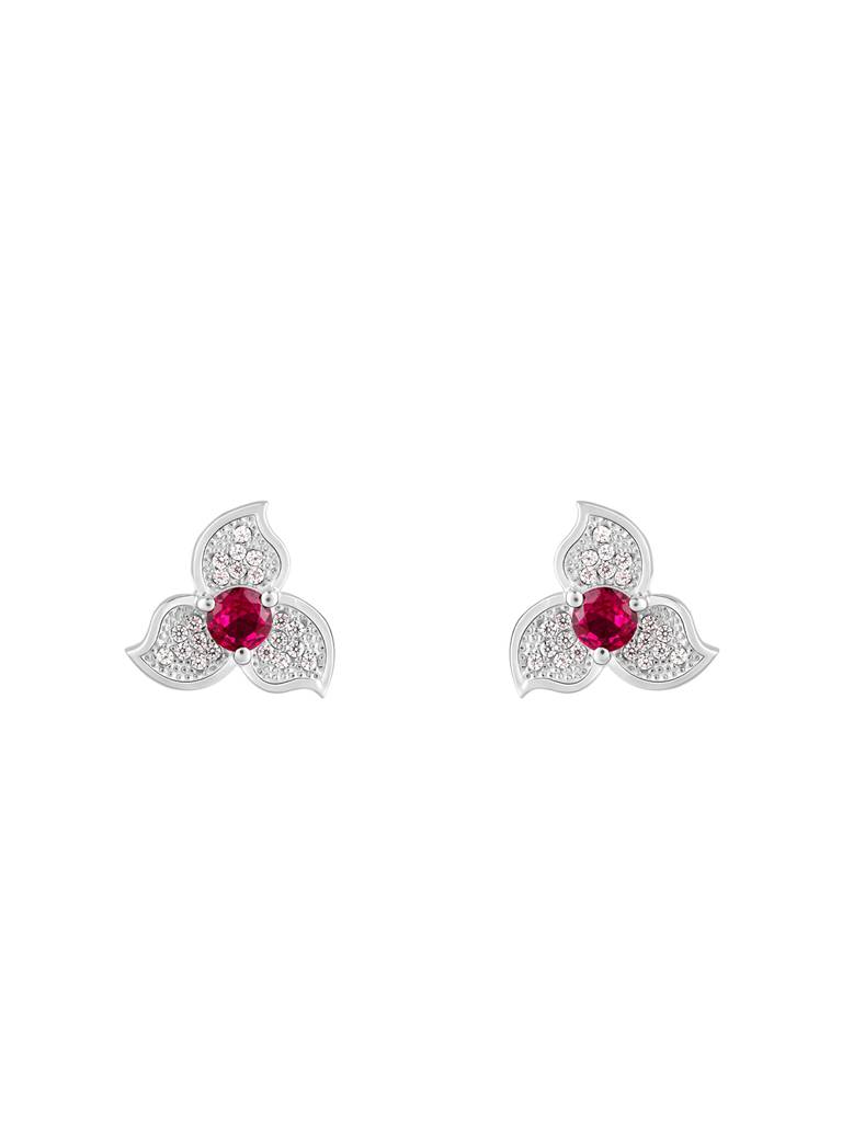 GIVA 925 Sterling Silver Floral Tale Stud Earrings