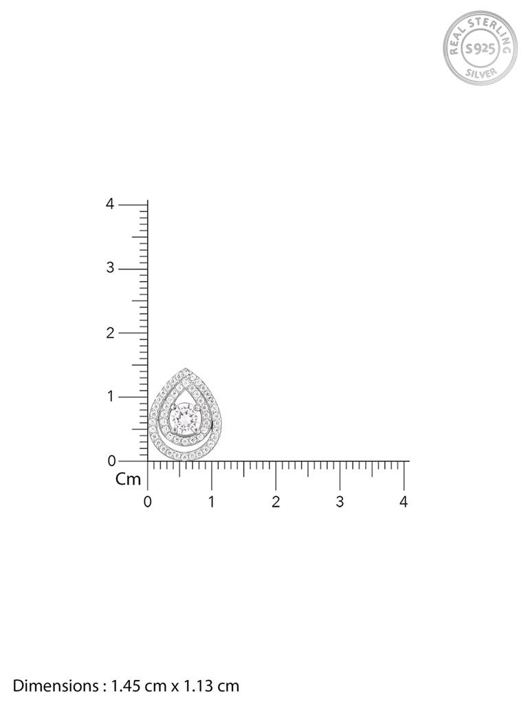 GIVA 925 Sterling Silver Sparkle Drop Stud Earrings