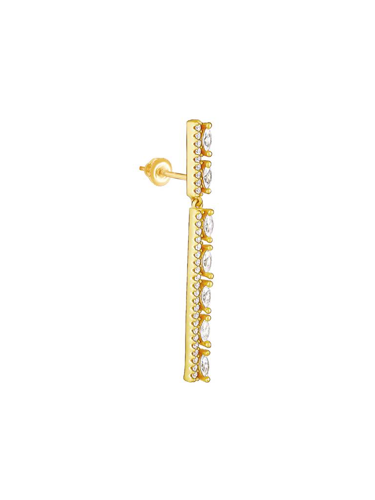 GIVA 925 Sterling Silver Golden Zircon Straight Earrings
