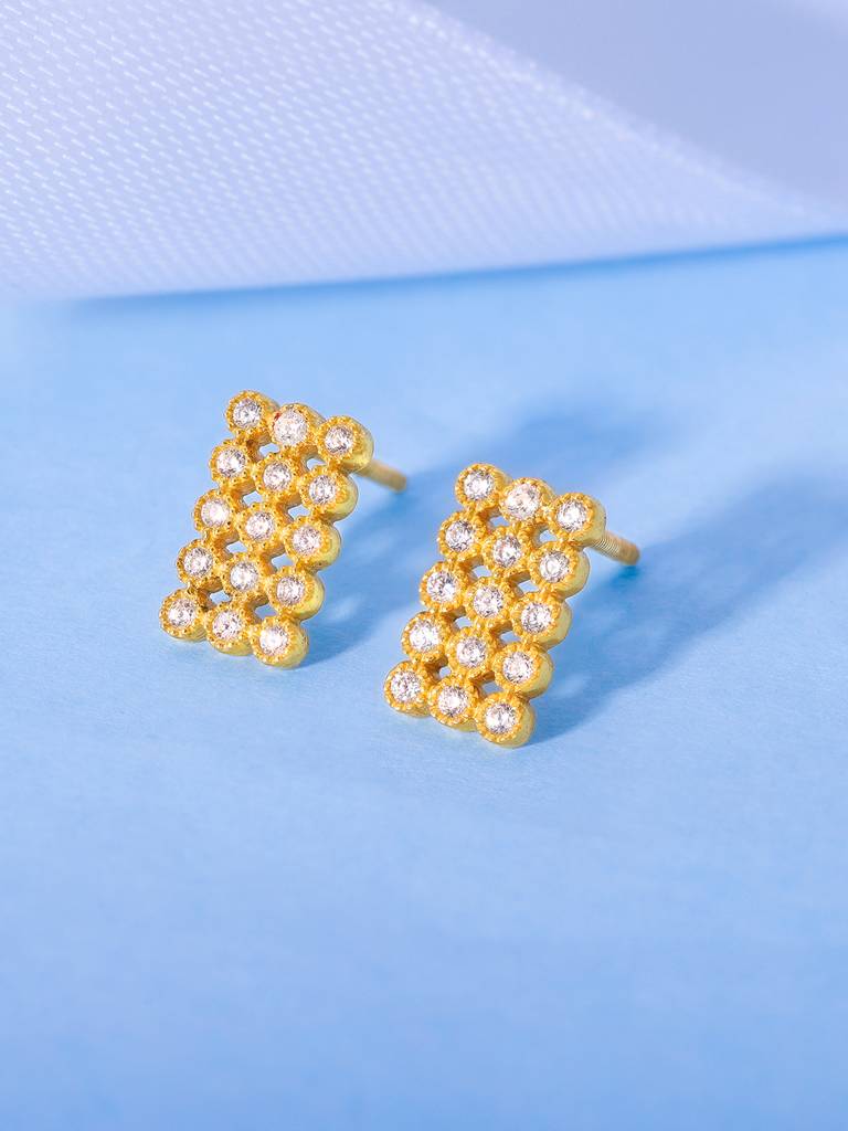 GIVA 925 Sterling Silver Golden Web of Love Earrings